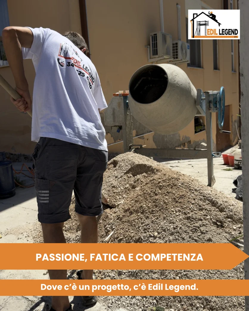 Post Instagram Edil Legend: passione, fatica e competenza in cantiere