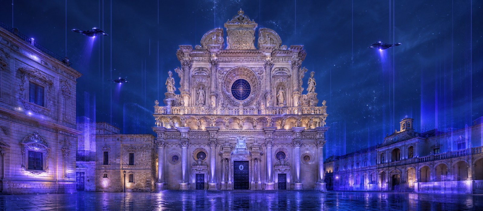 Basilica di Santa Croce, Lecce, in stile futuristico
