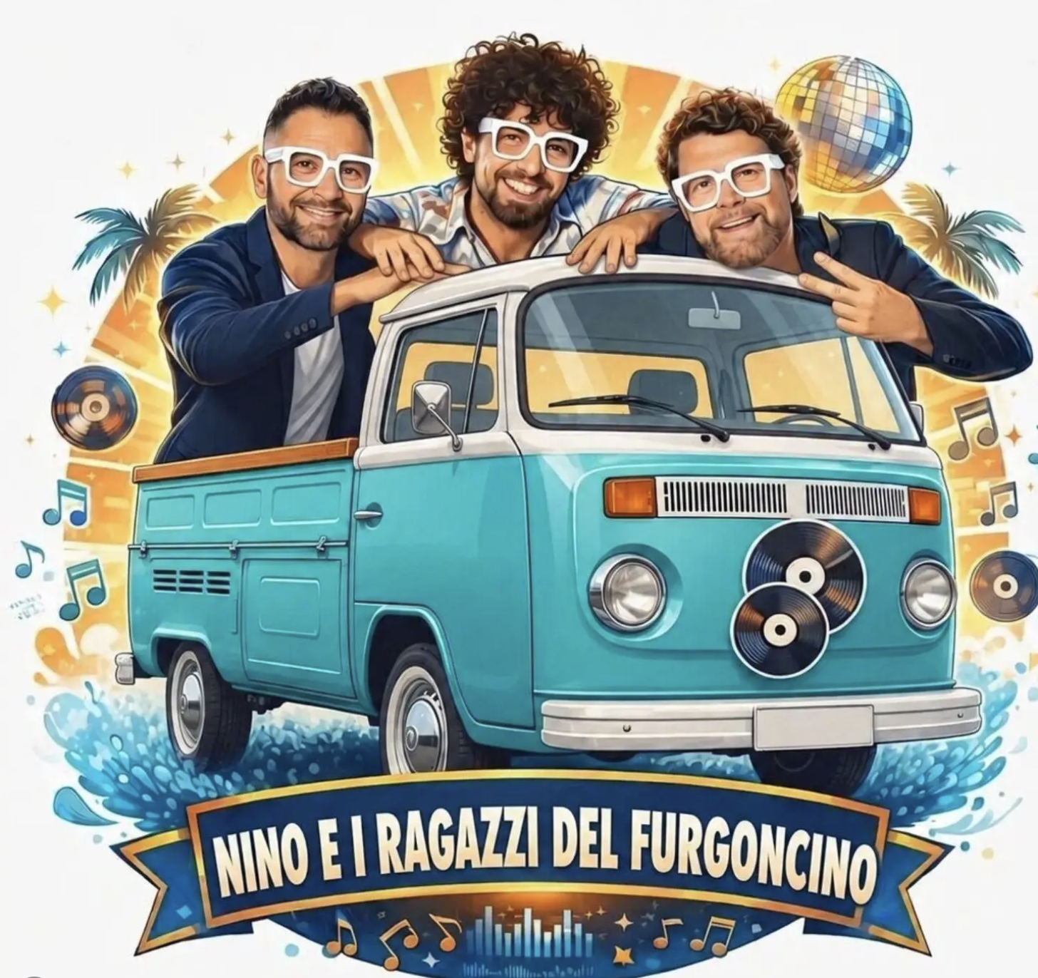 Grafica 'Nino e i ragazzi del Furgoncino' usata nella sezione Chi del sito