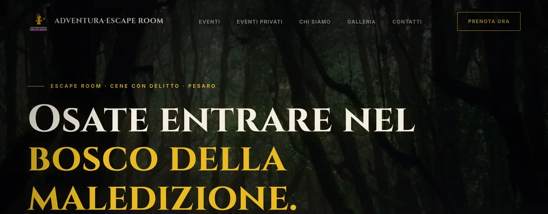 Adventura Escape Room — sito web