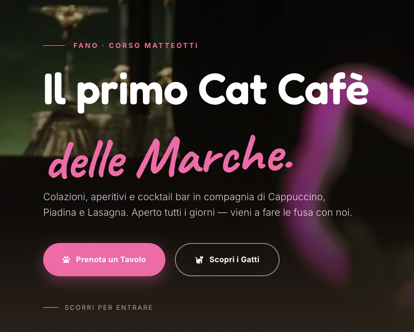 Homepage reale del sito Caffelino, live su caffelino-fano.pages.dev