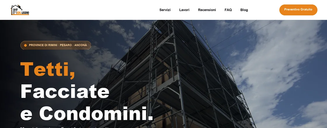 Edil Legend — sito web