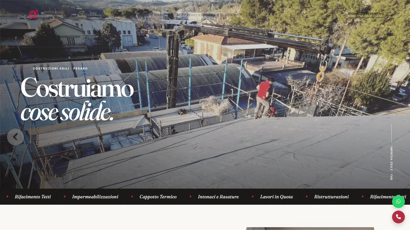 Hero animata del sito FAR Costruzioni Edili
