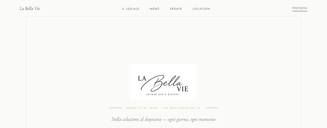 La Bella Vie — sito web