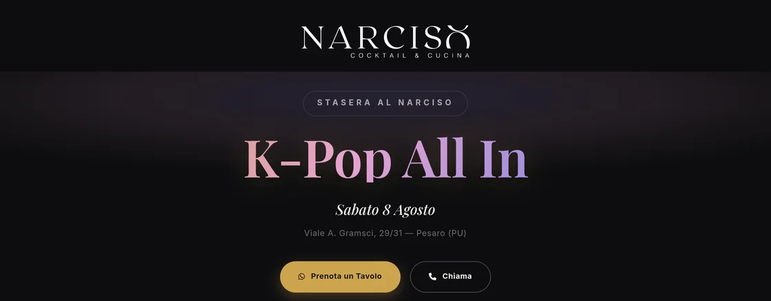 Narciso — sito web