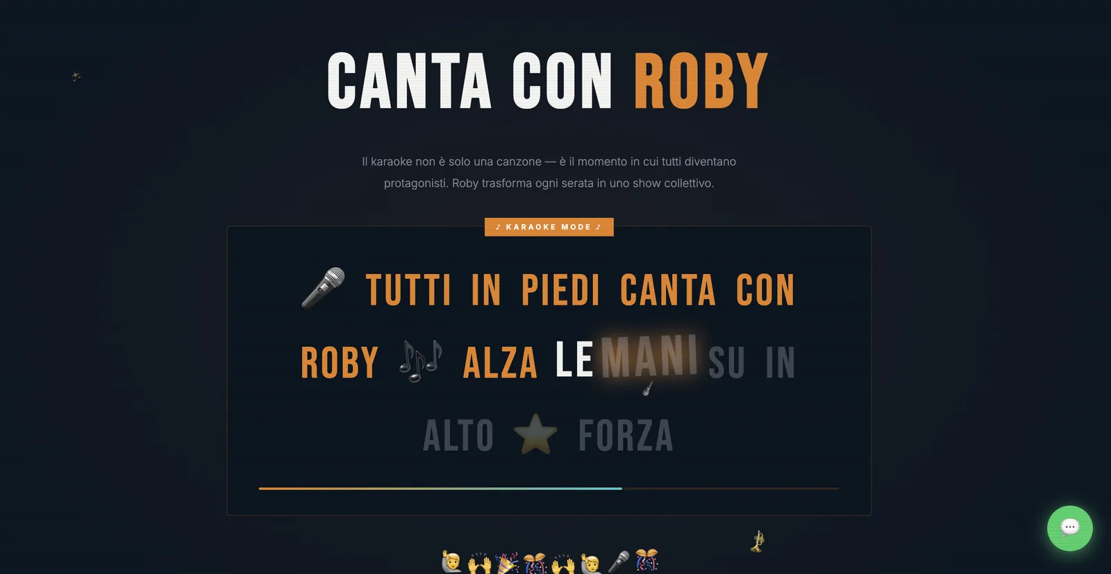 Homepage reale del sito Roby Revolution