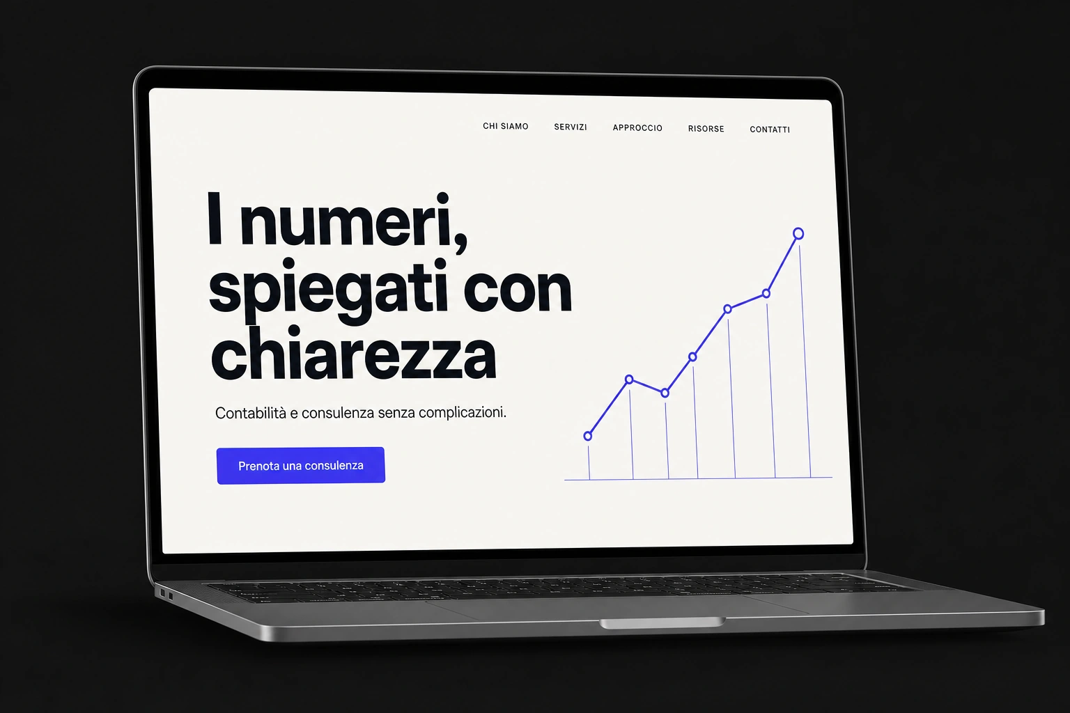 Esempio di homepage sito Universe per il settore Commercialisti