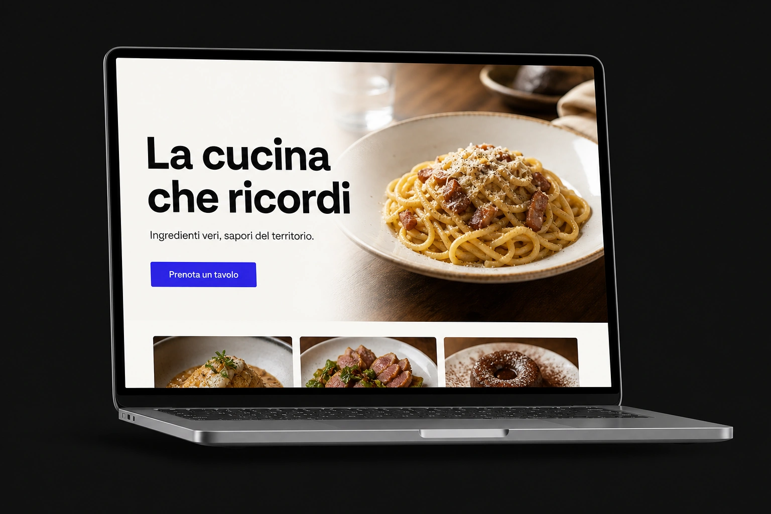 Esempio di homepage sito Universe per il settore Ristoranti & Locali